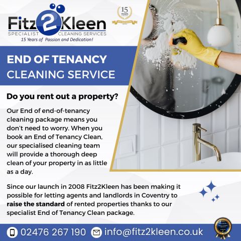 End of tenancy Cleaning Coventry - Fitz2kleen