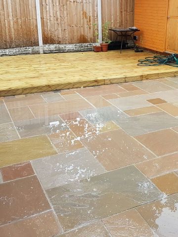 Indian stone paving