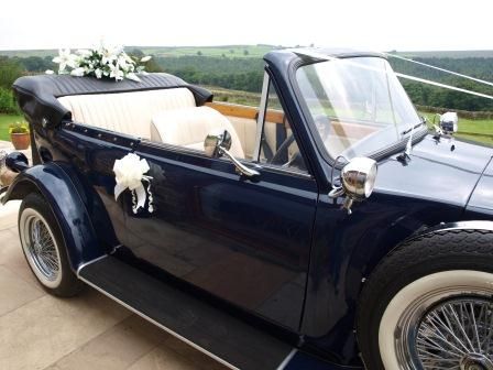 Open top wedding car hire