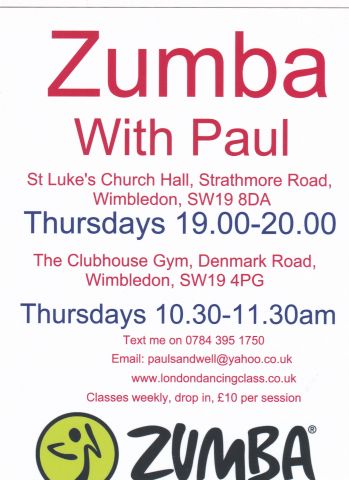 Zumba classes with Paul at Wimbledon