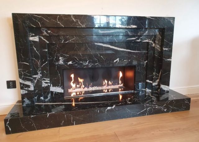 Marble fireplace