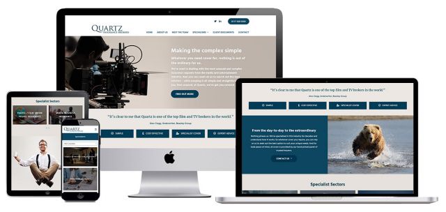 Website for a media insurance company
