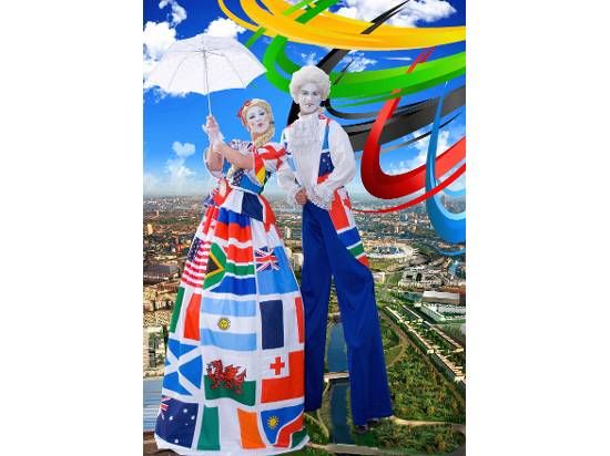 Stilt Walkers, Around The World, Olympic Theme, Flag Costume