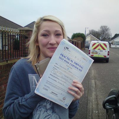 Hannah Garrod from Poole passes her driving test first time