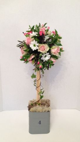 Wedding flowers centrepiece venue church registry office