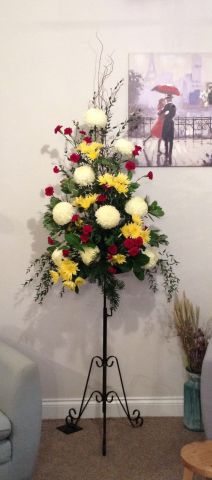 Wedding church pedestal venue registry office flowers