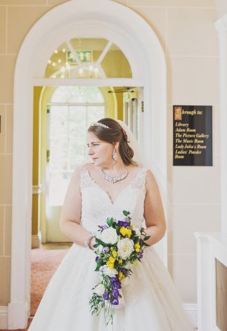 Wedding bride bouquet flowers venue Hitchin Priory